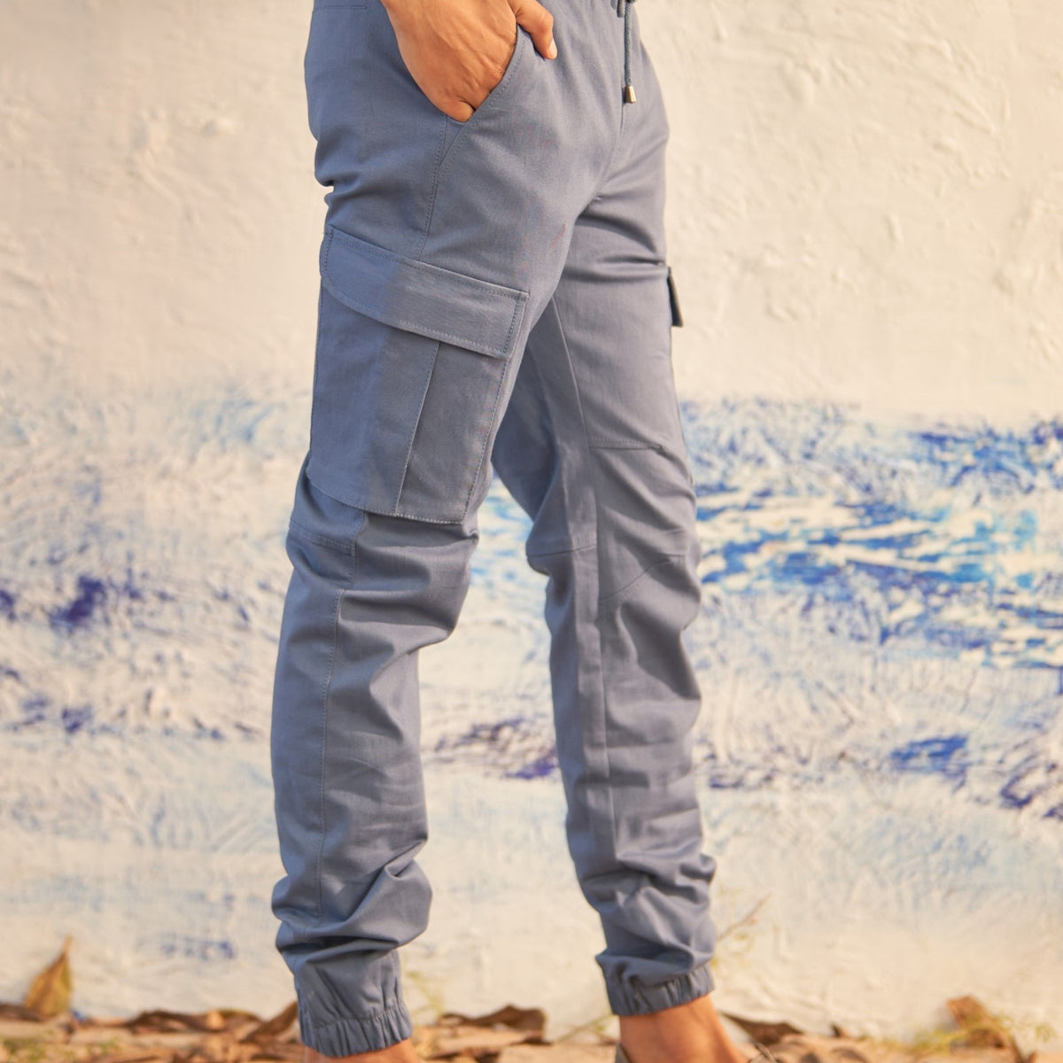 Desert Dune Cargo Pocket Joggers (Blue)