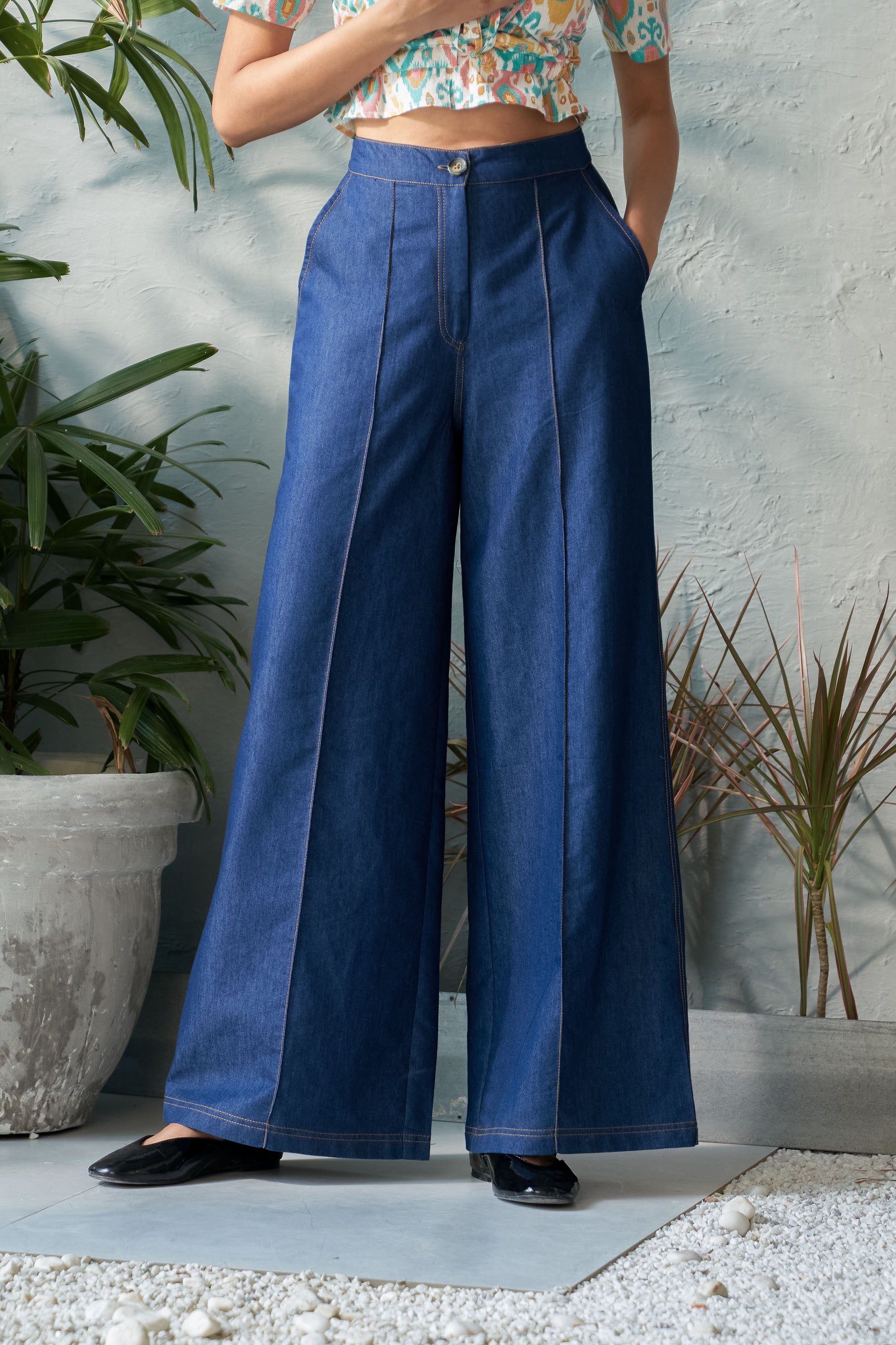 Deep Indigo Denim Pants L - Main Image